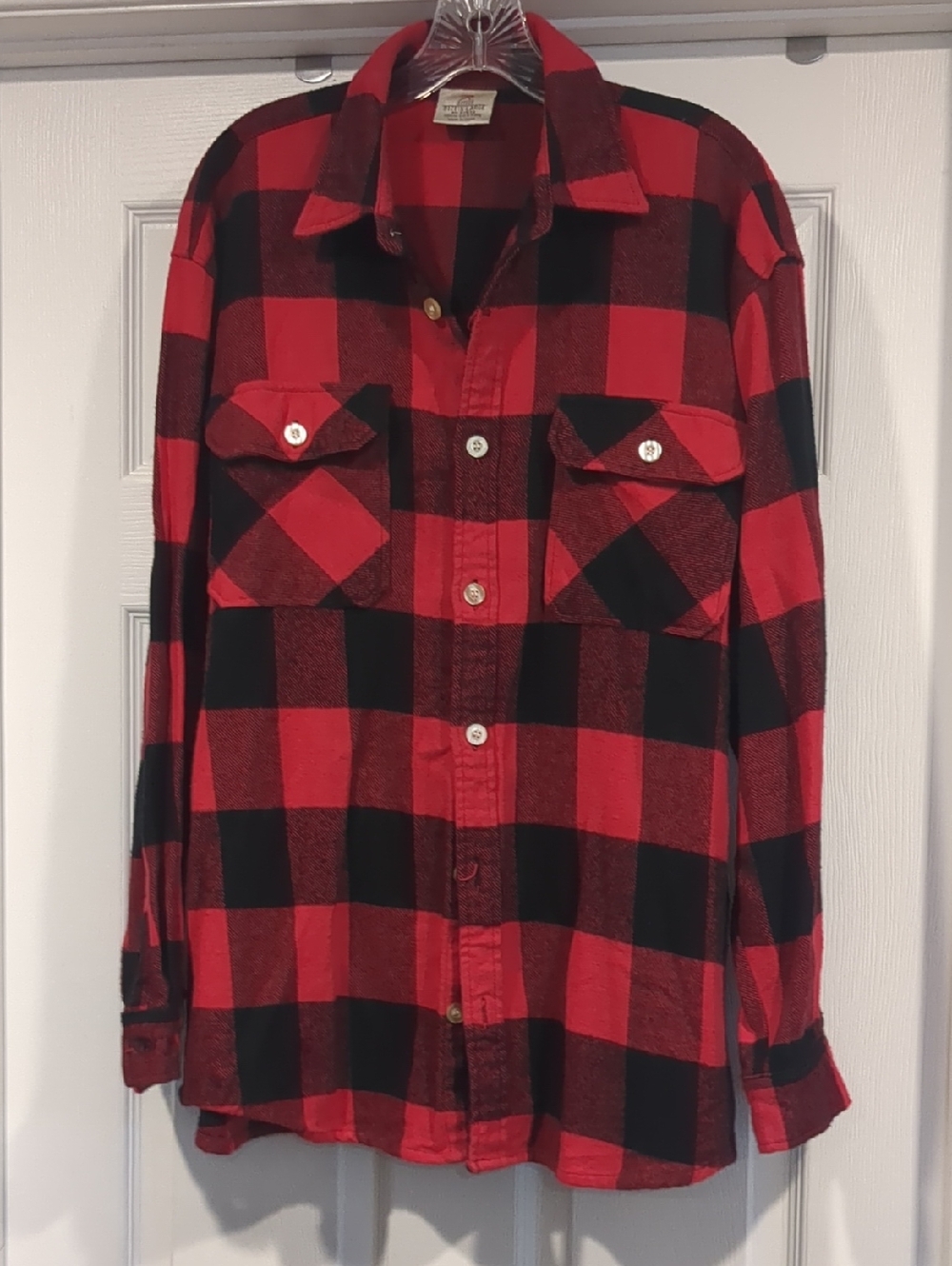 Classic Red & Black Buffalo Plaid Button-Up Shirt